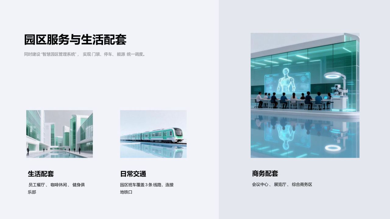 绿色商务风政府与园区招商PPT模板