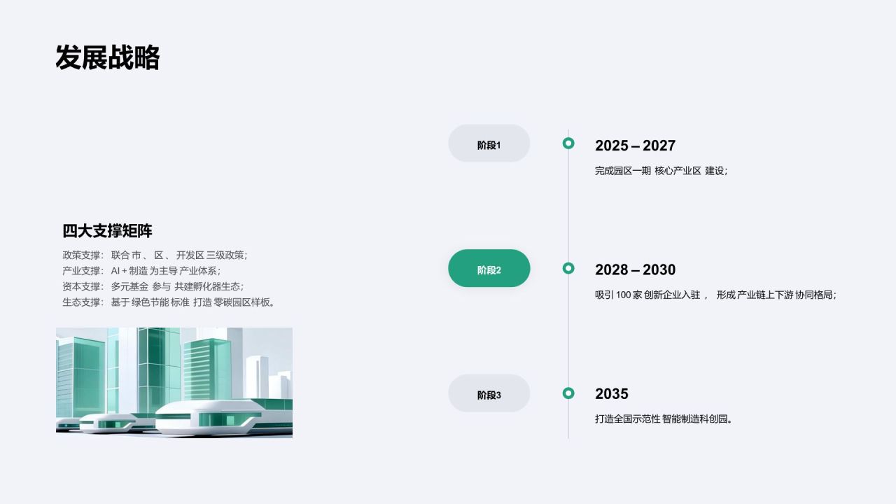 绿色商务风政府与园区招商PPT模板