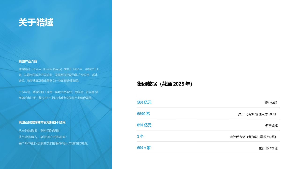 蓝色商务风综合集团/多业态公司公司产品介绍PPT模板
