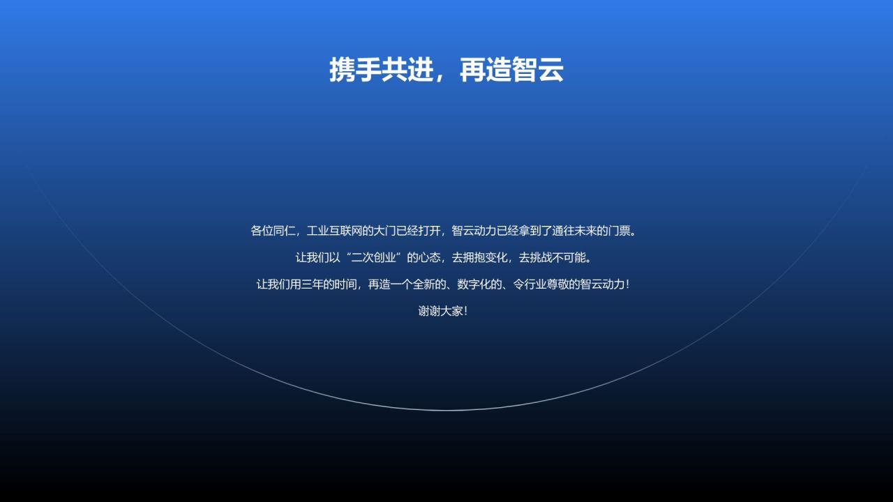 蓝色简约风云端协同 · 智驱未来PPT模板