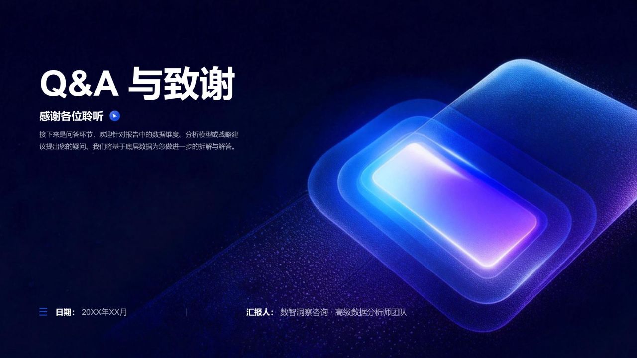 蓝色科技风用户行为偏好数据研究白皮书PPT模板
