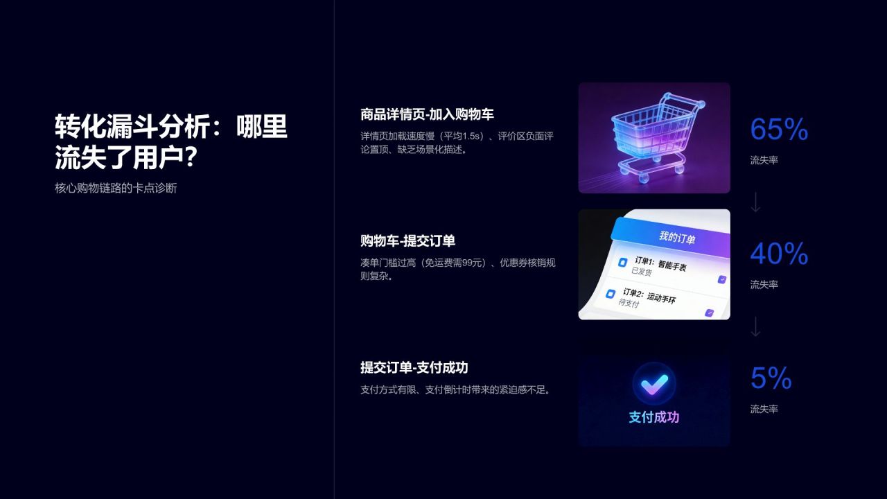 蓝色科技风用户行为偏好数据研究白皮书PPT模板