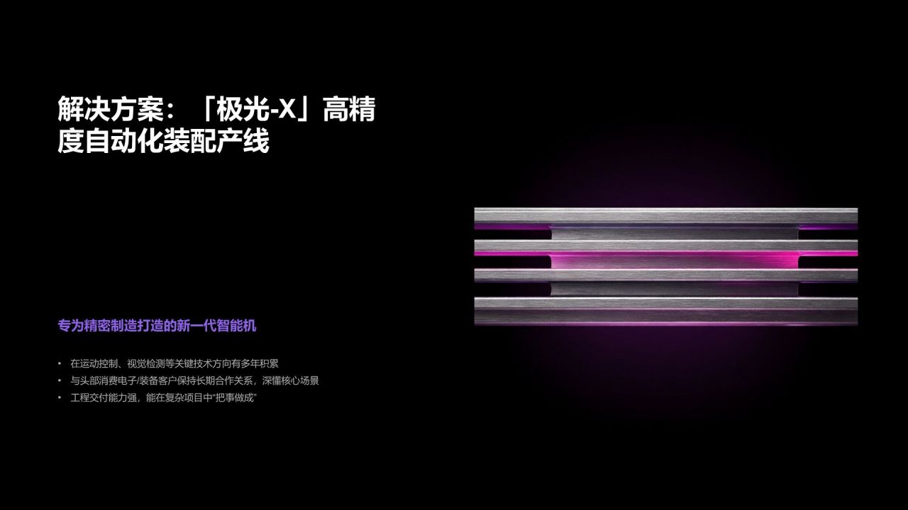 紫色简约风制造企业核心生产线产品介绍PPT模板