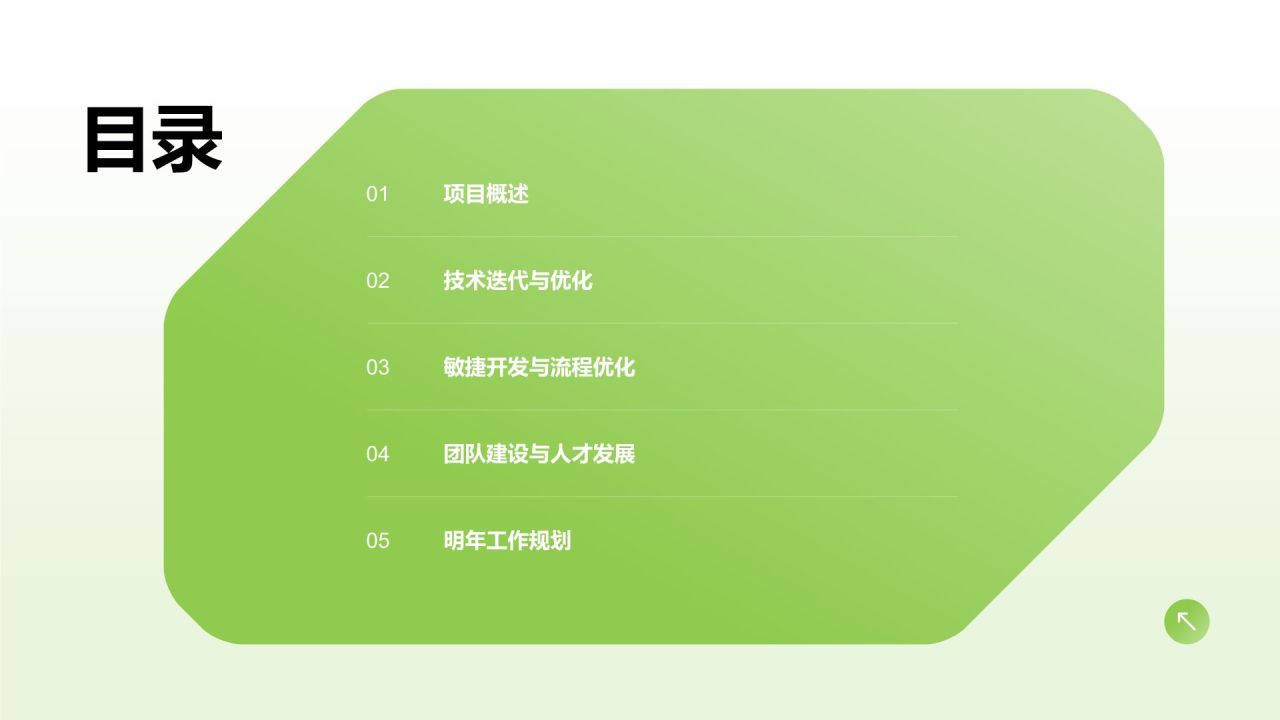 绿色简约风团队管理年度工作总结与成效回顾PPT模板