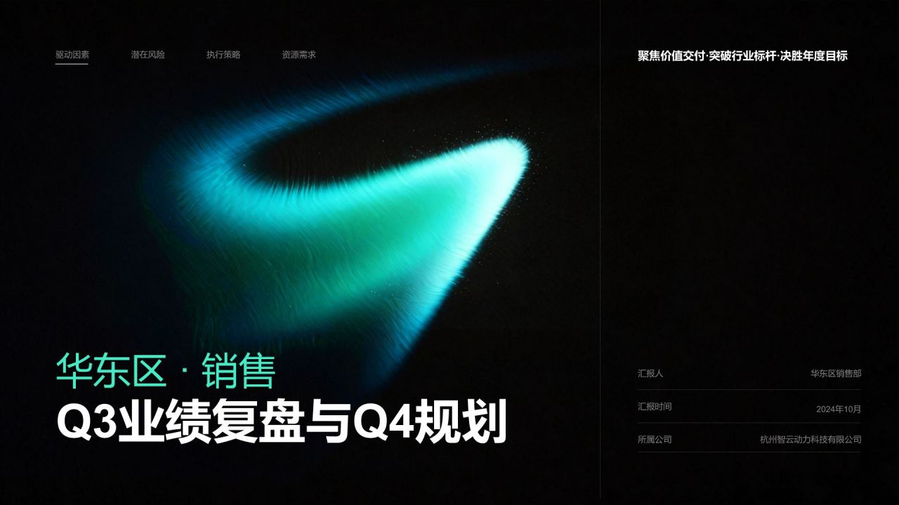 蓝色简约风项目阶段性销售成果汇报PPT模板