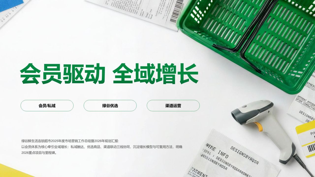 绿色商务风部门负责人年度工作总结汇报PPT模板