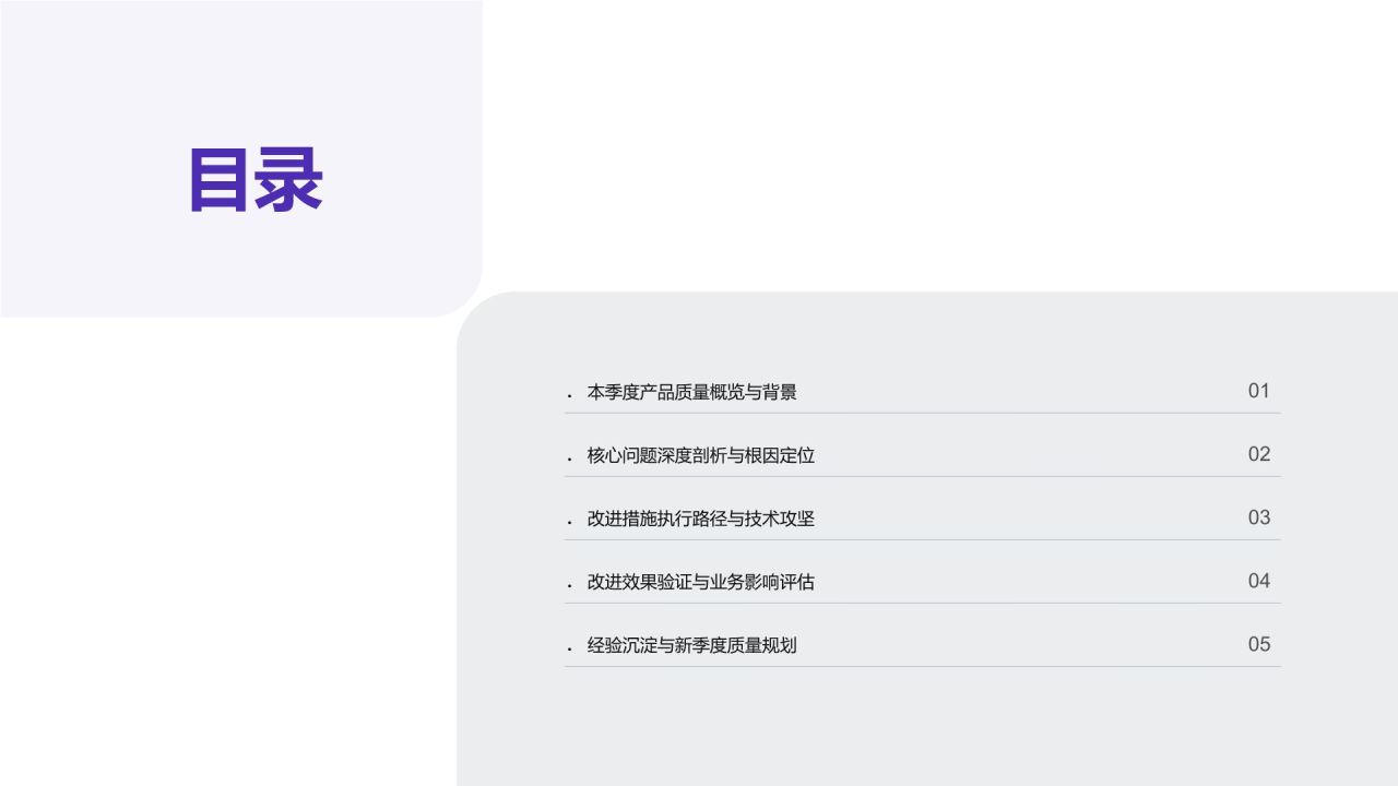 蓝色简约风产品问题分析与改进措施执行总结PPT模板