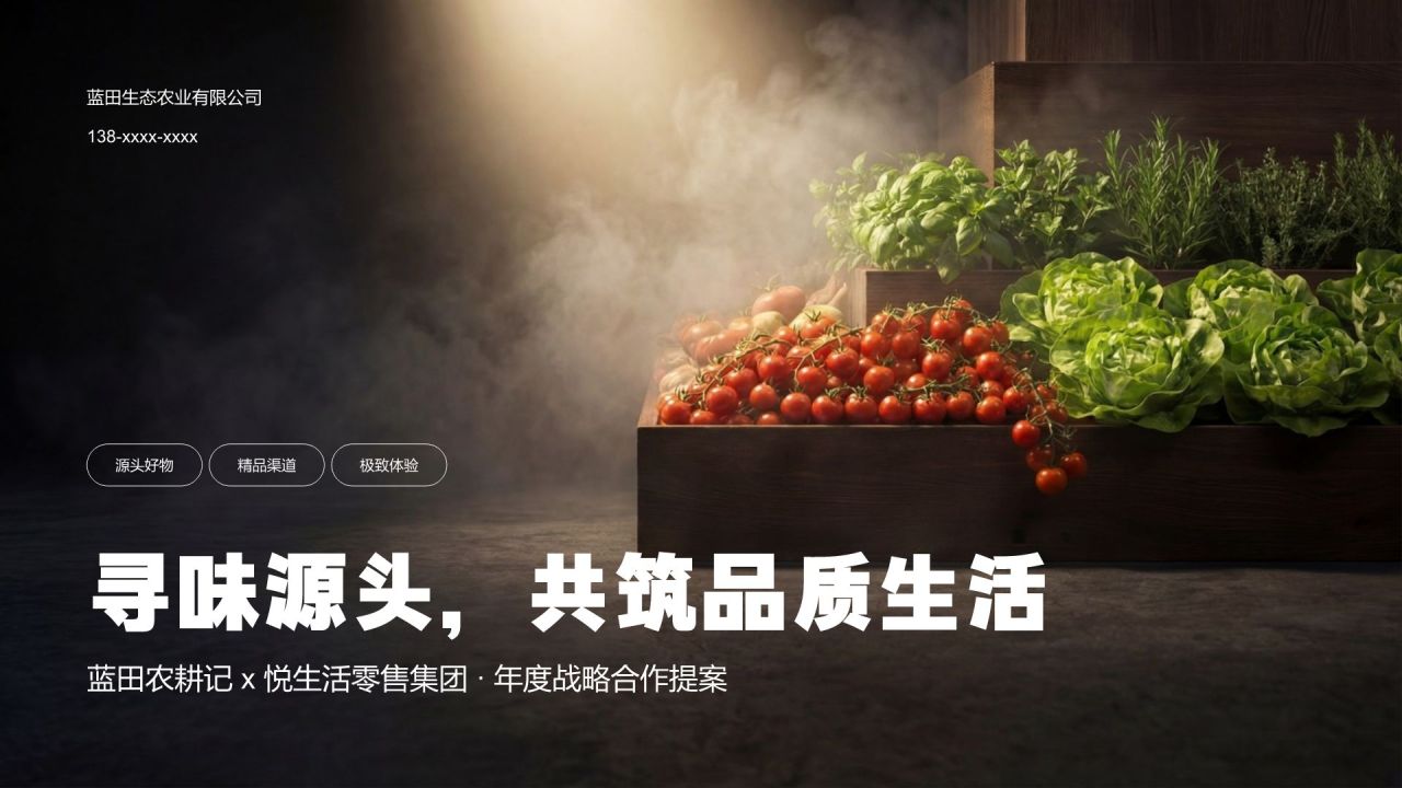 绿色商务风零售品牌战略合作提案PPT模板