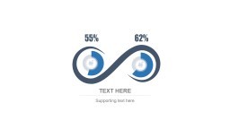 多色插画PPT饼图