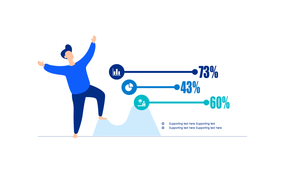 多色商务PPT条形图