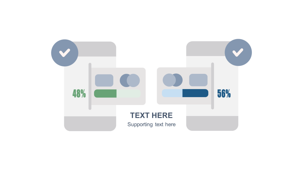 多色扁平PPT条形图