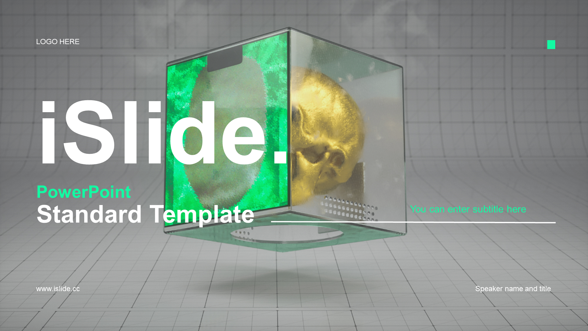 Gray 3D creative cool work summary PPT