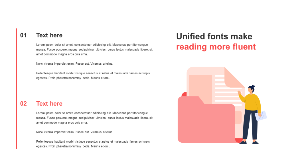 Monochrome flat PPT list