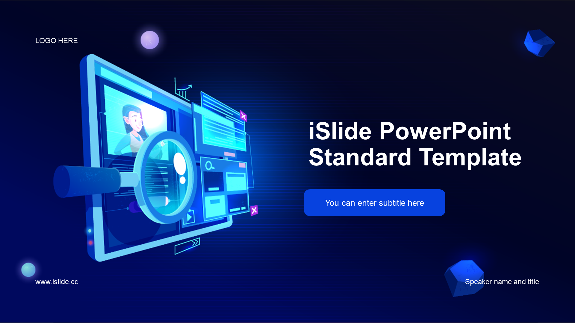 Blue technology network virtual classroom education training PPT