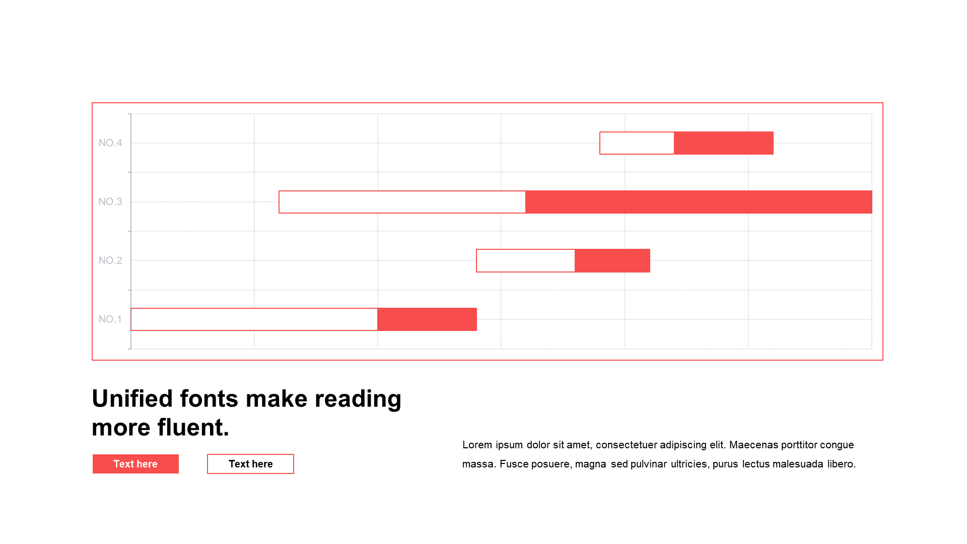 Monochrome flat PPT bar chart