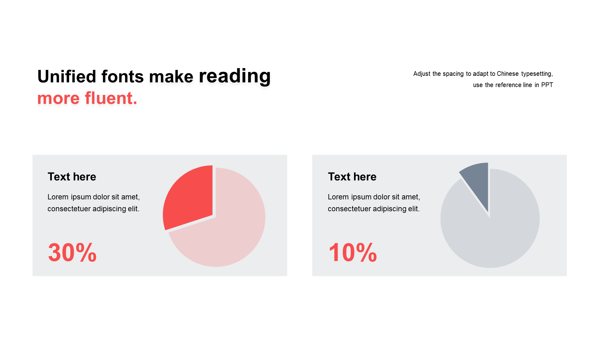 Monochrome flat PPT pie chart