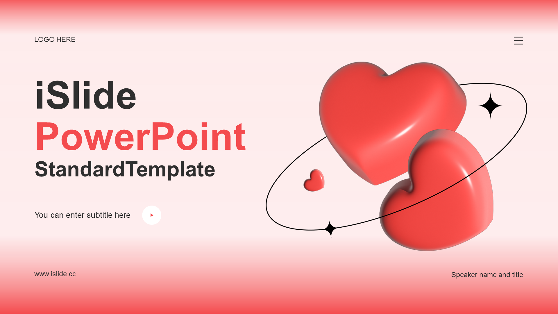 Red creative cool 3D peach mood People's Day marketing PPT