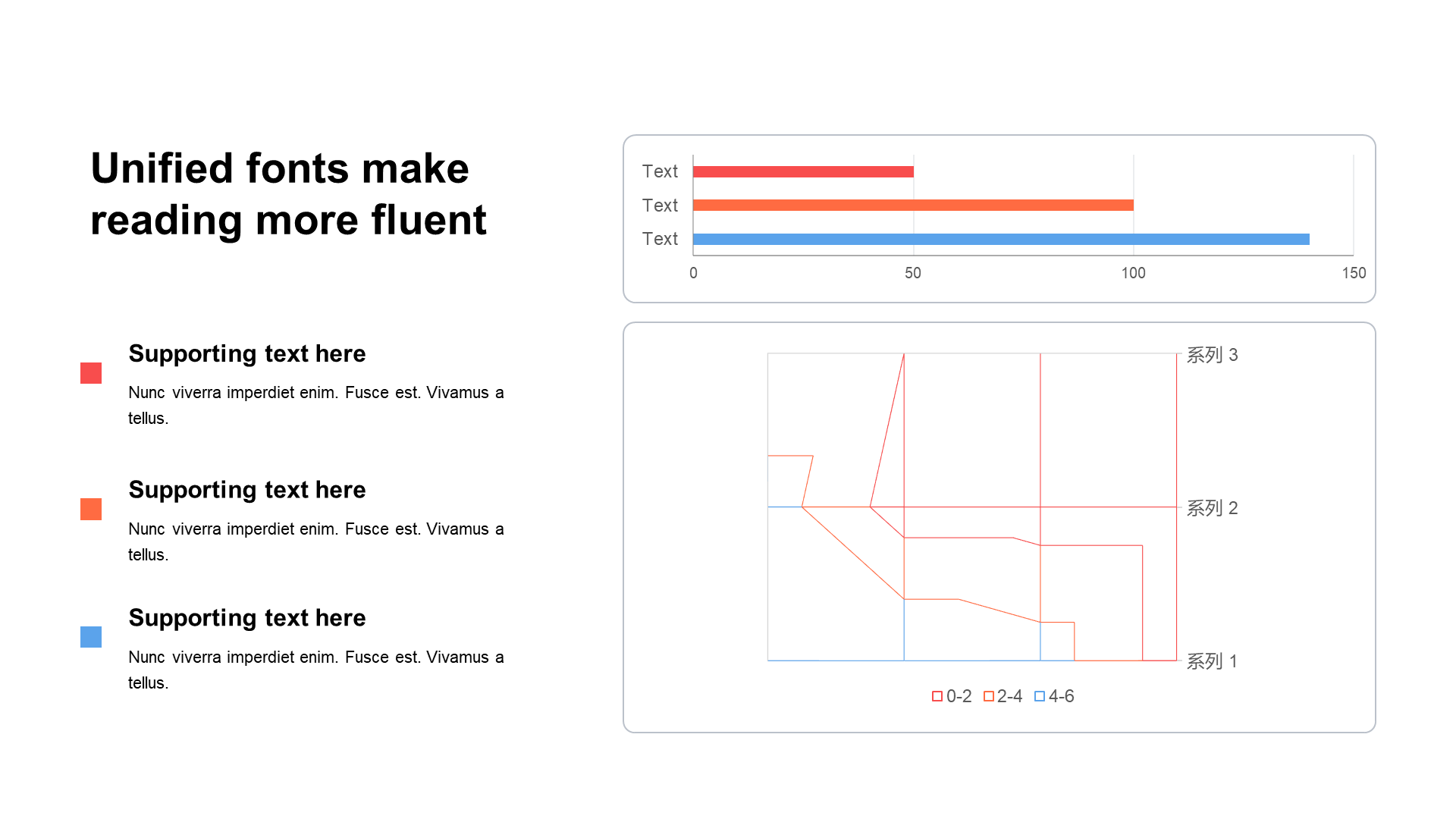 Flat PPT surface graph, bar graph