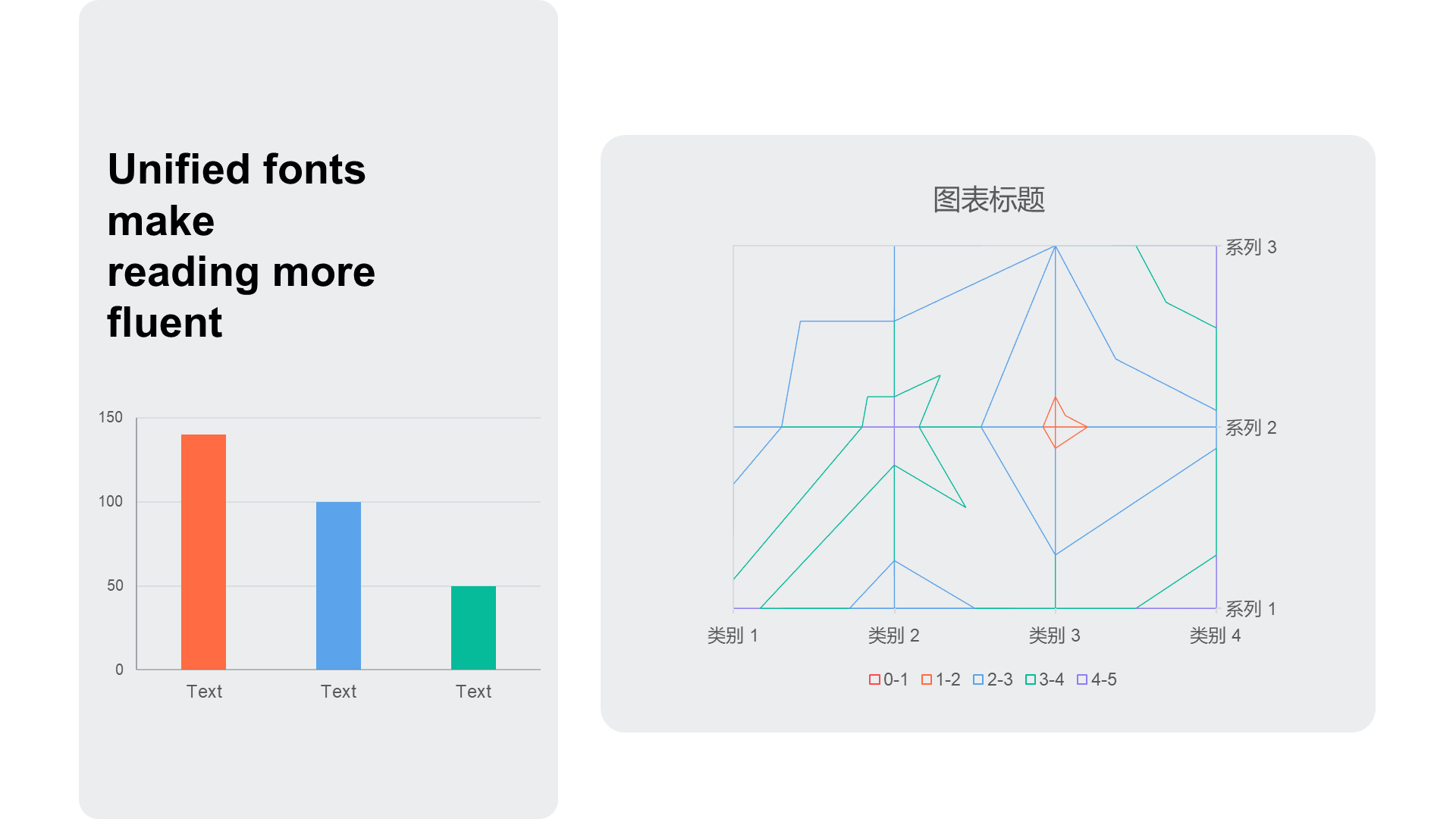 Flat PPT surface graph, bar graph