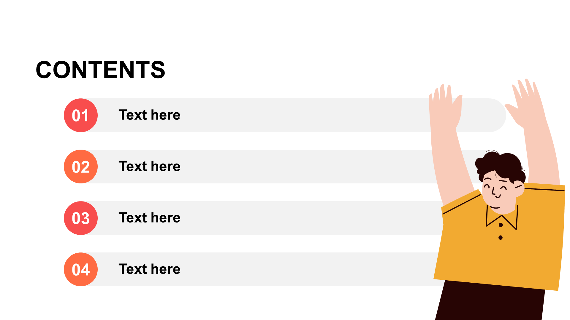 Flat PPT table of Contents