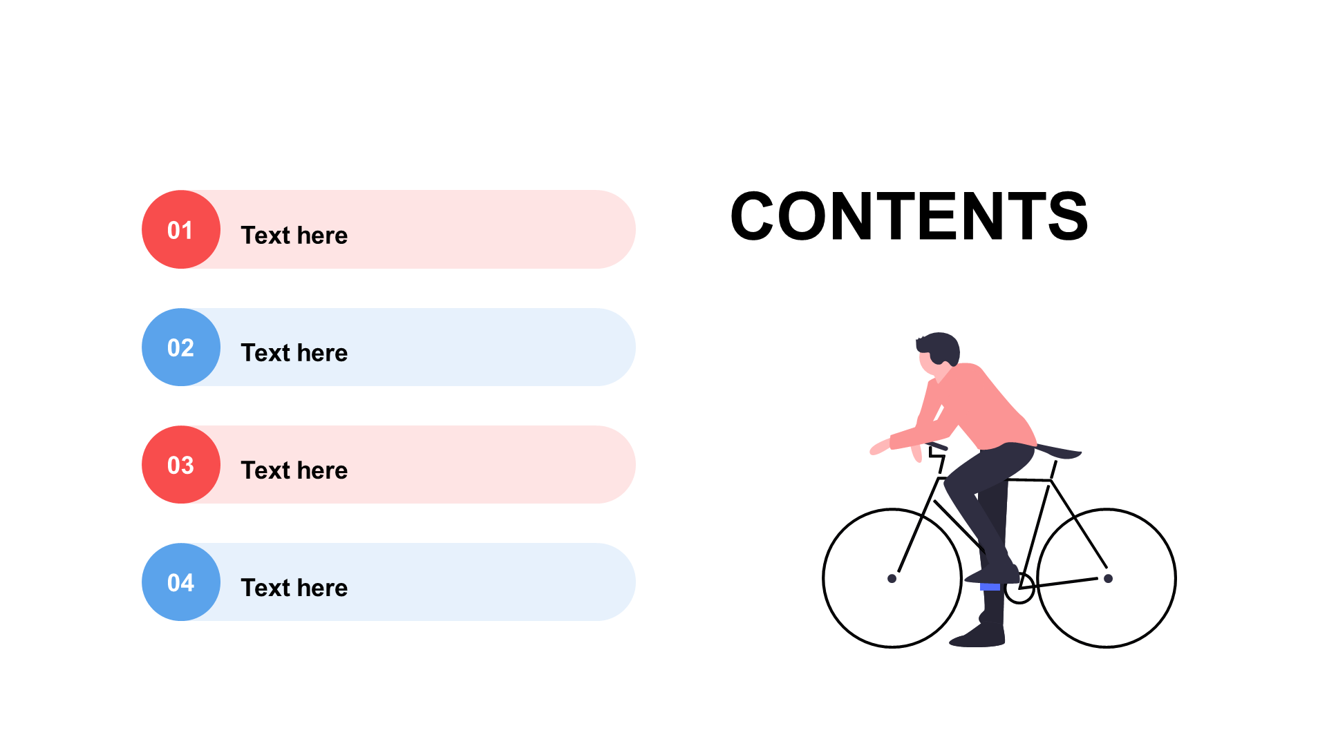 Flat PPT table of Contents