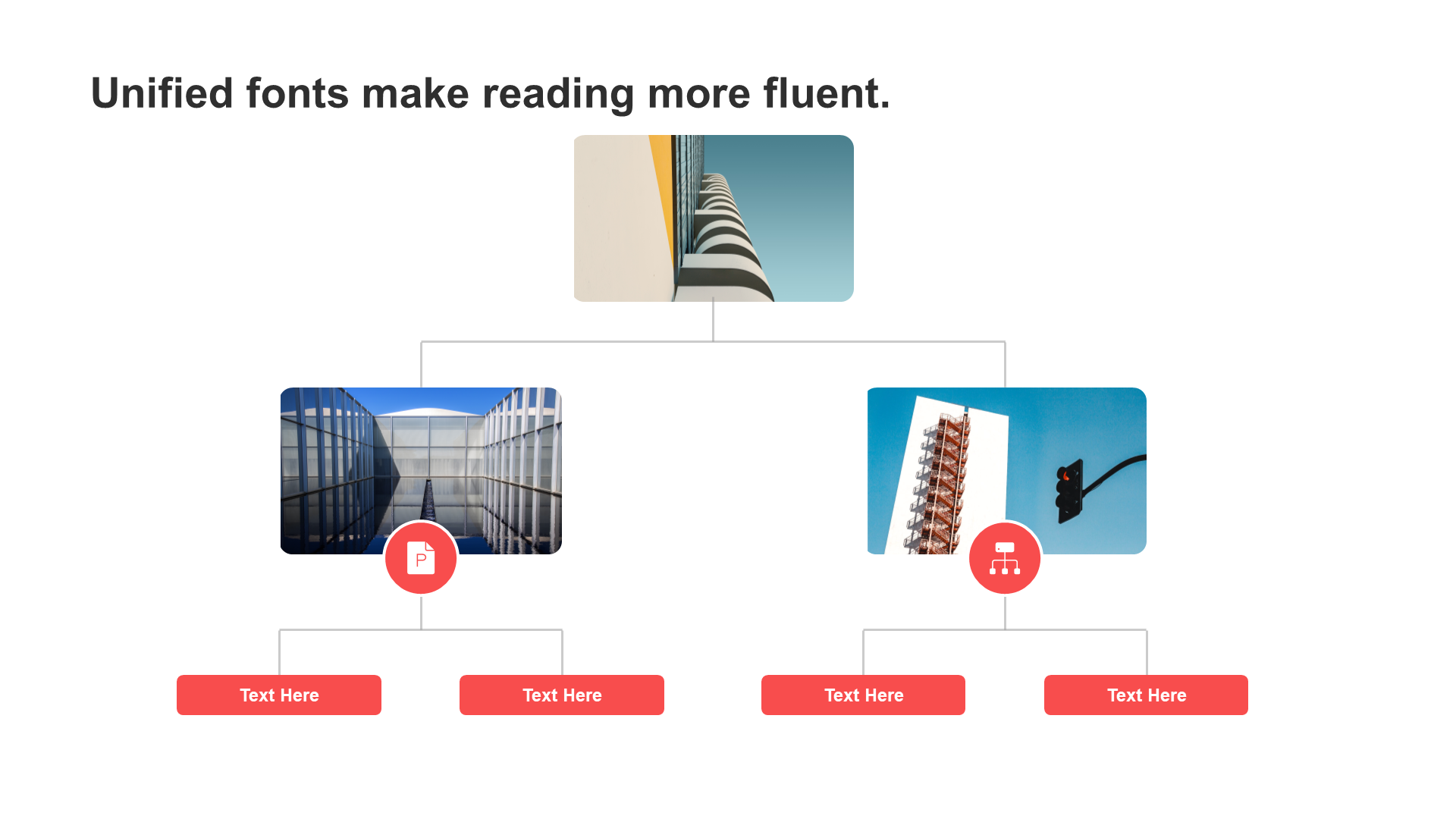 Flat powerpoint hierarchy