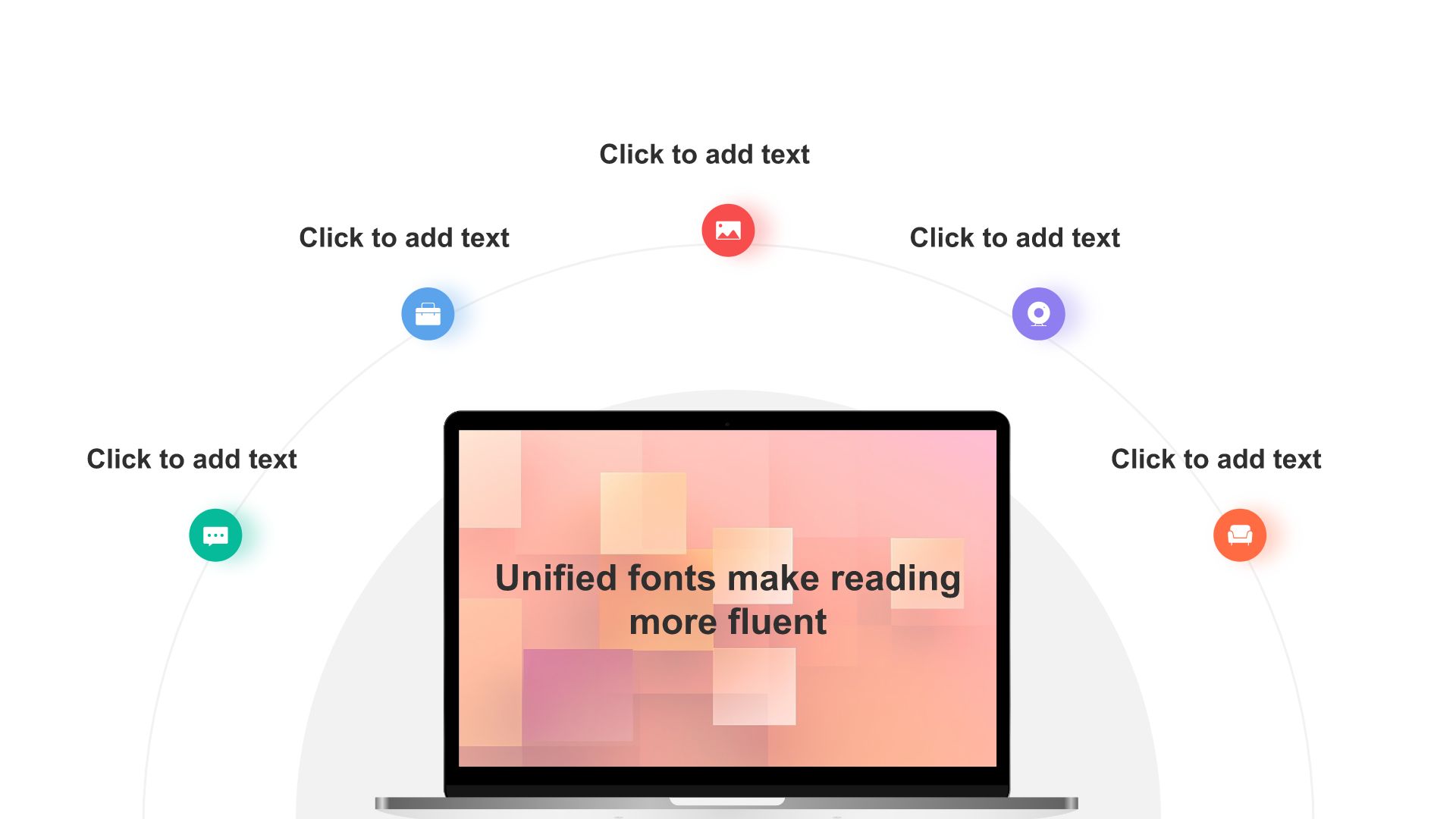 Multi-color circular shadow 5 PPT process