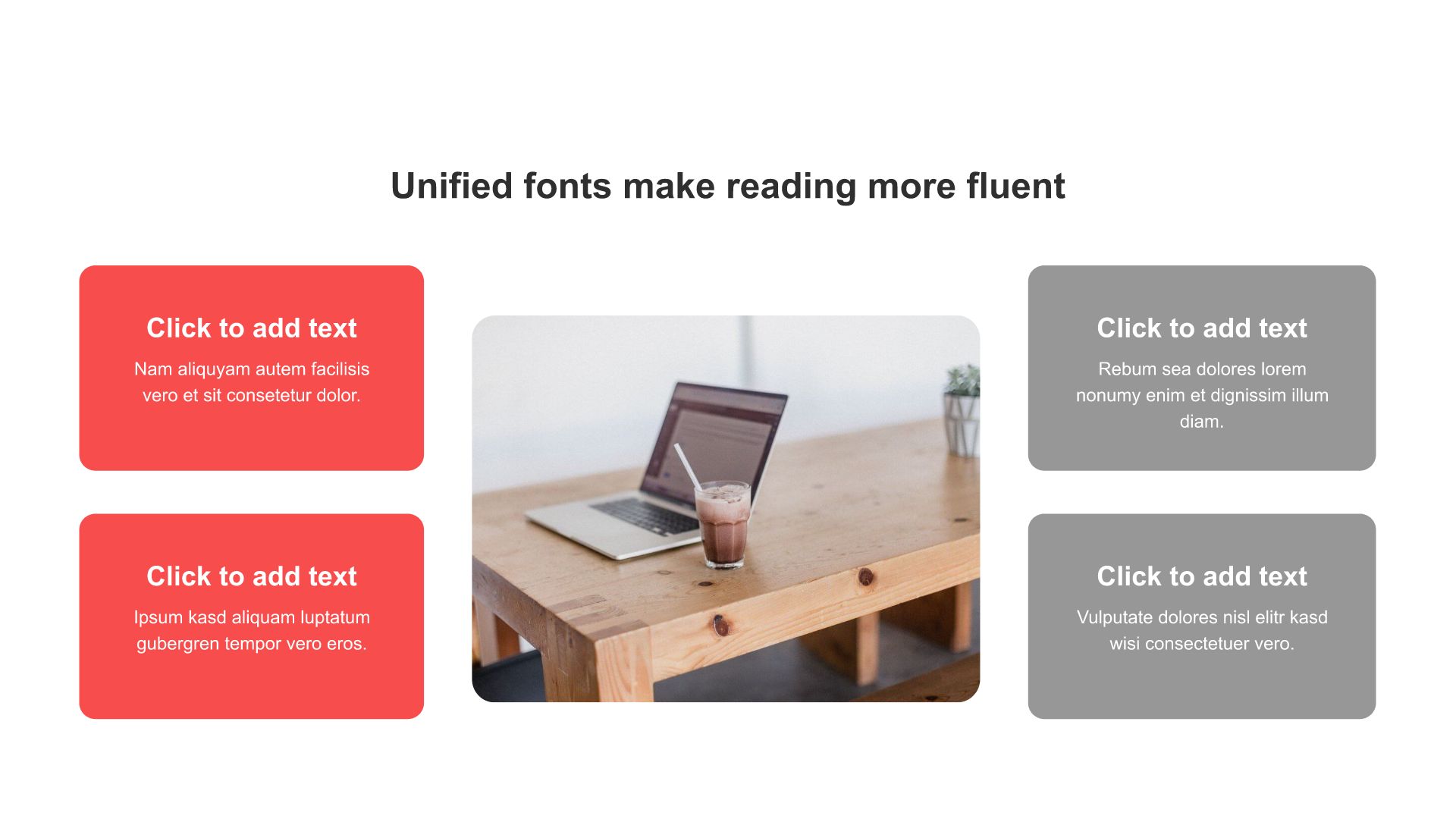 Red rounded rectangle flat 4 PPT list