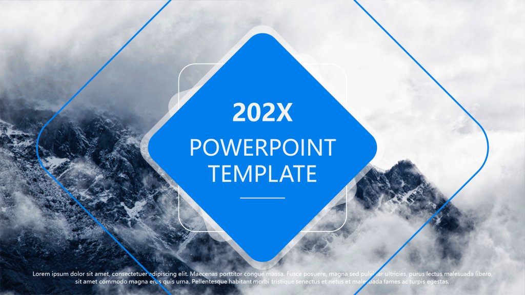 Blue modern business work summary PPT template