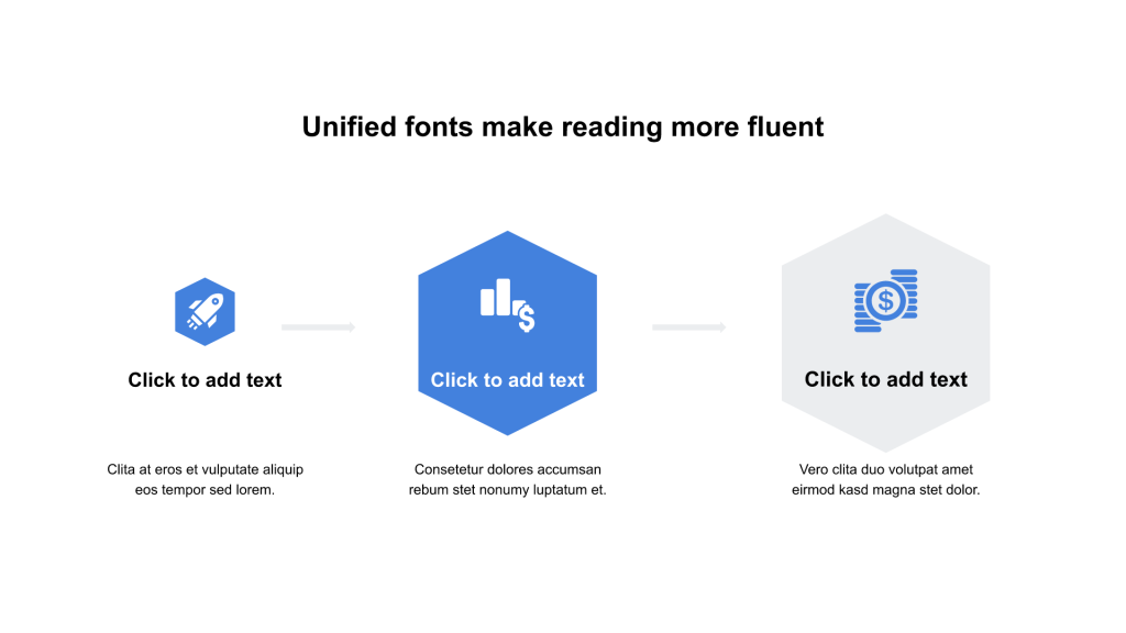 多色矩形扁平3项PPT流程