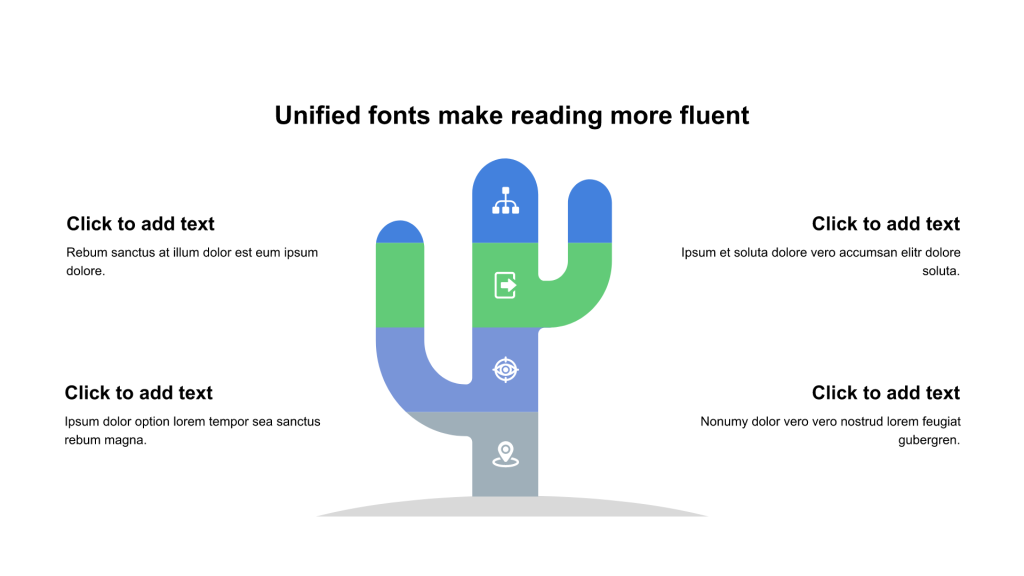 多色圆形扁平8项PPT列表