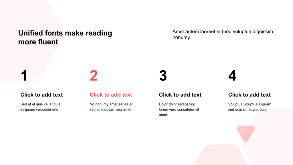 红色六边形扁平4项PPT目录