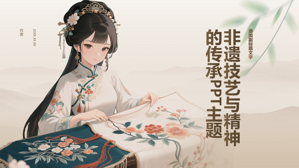 非遗技艺与精神的传承PPT主题