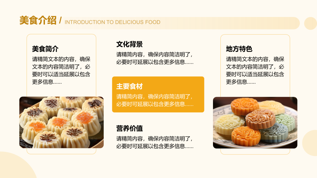 创意风美食介绍PPT列表