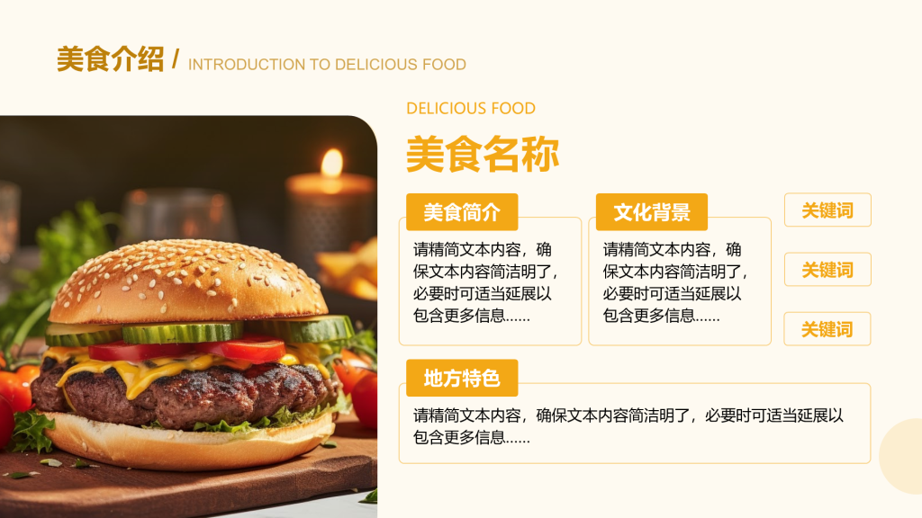 创意风美食介绍PPT列表