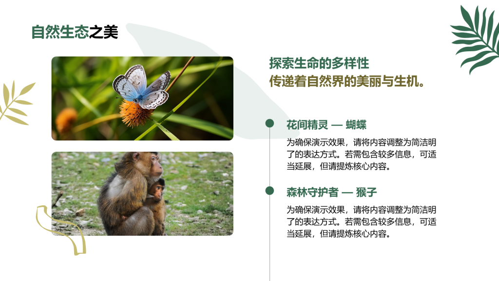 创意风动物介绍PPT列表