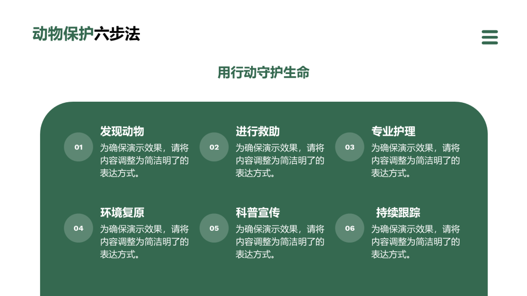 创意风动物介绍PPT列表
