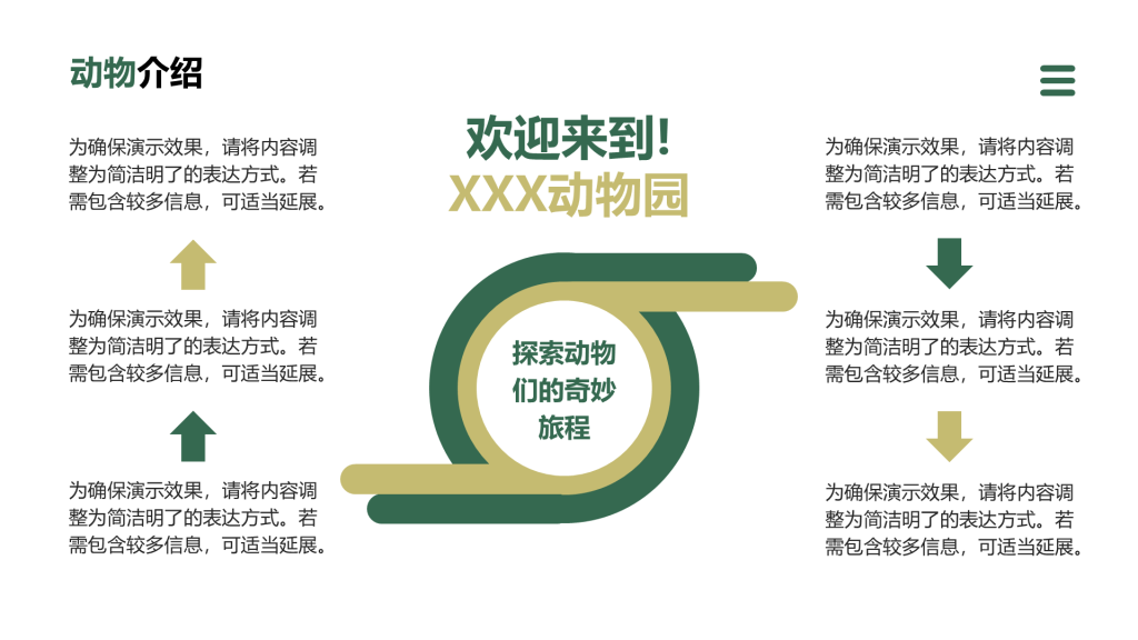 创意风动物介绍PPT流程