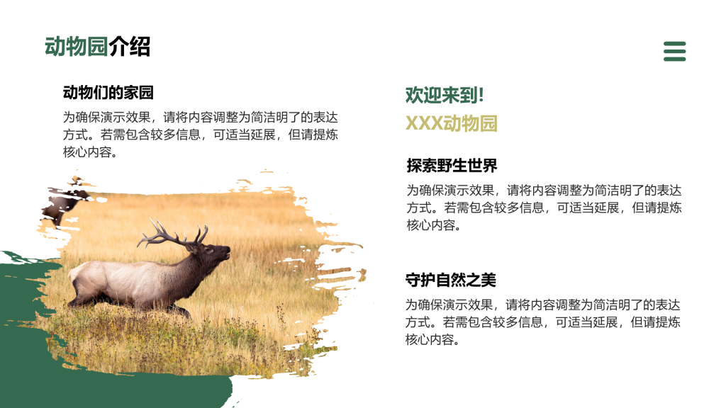 创意风动物介绍PPT列表