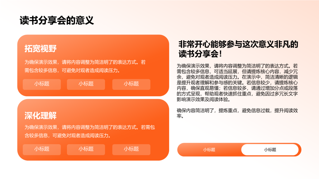 创意风读书分享会PPT列表