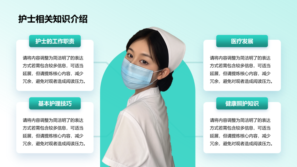 创意风护士PPT列表