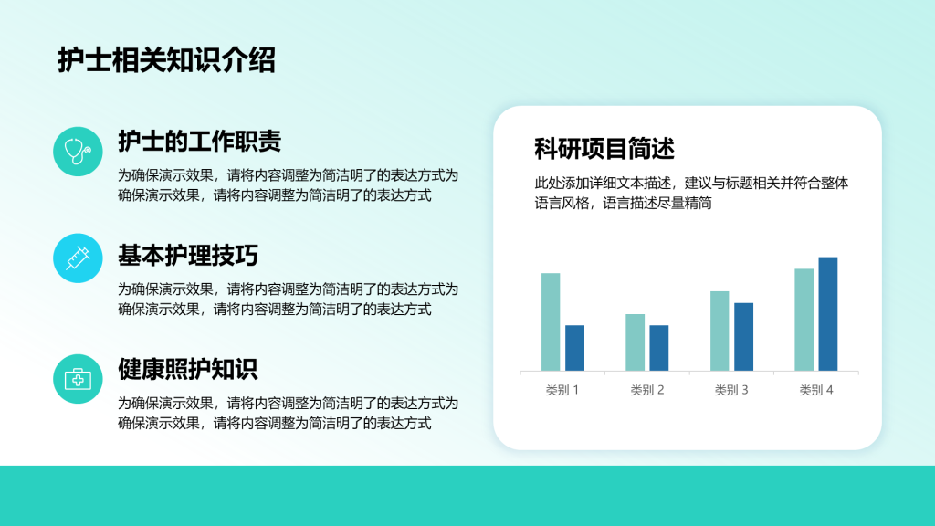 创意风护士PPT列表