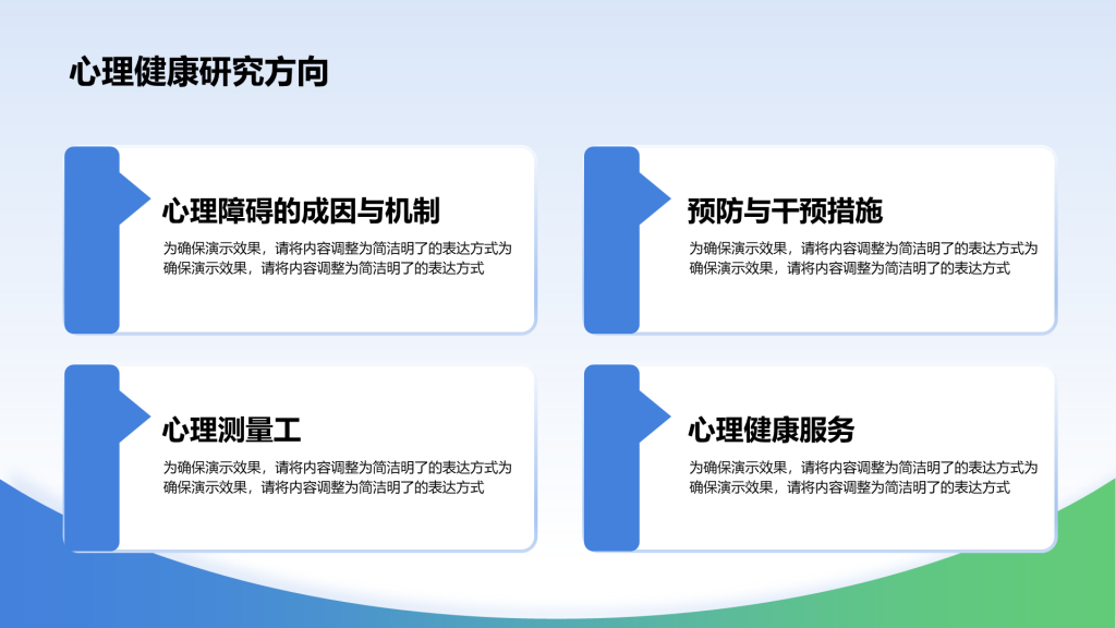 创意风心理健康PPT矩阵