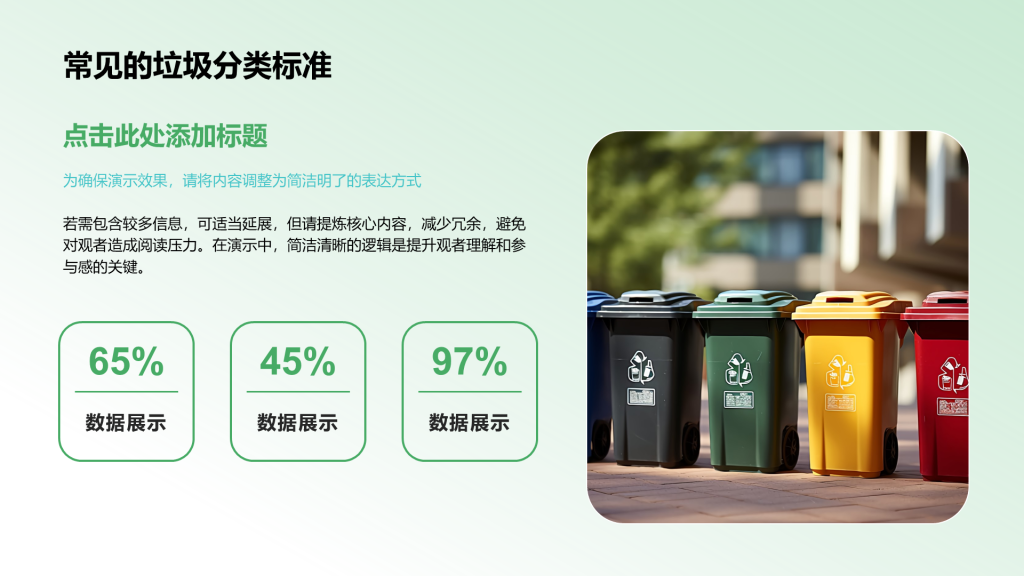 创意风垃圾分类PPT列表