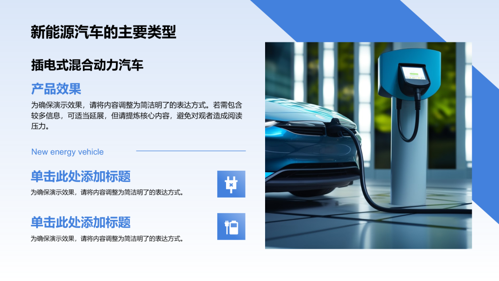 创意风新能源汽车PPT列表