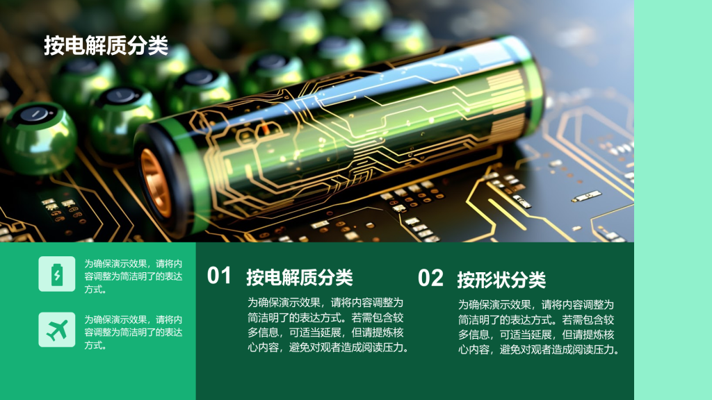 创意风电池PPT列表