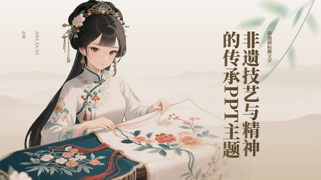 非遗技艺与精神的传承PPT主题