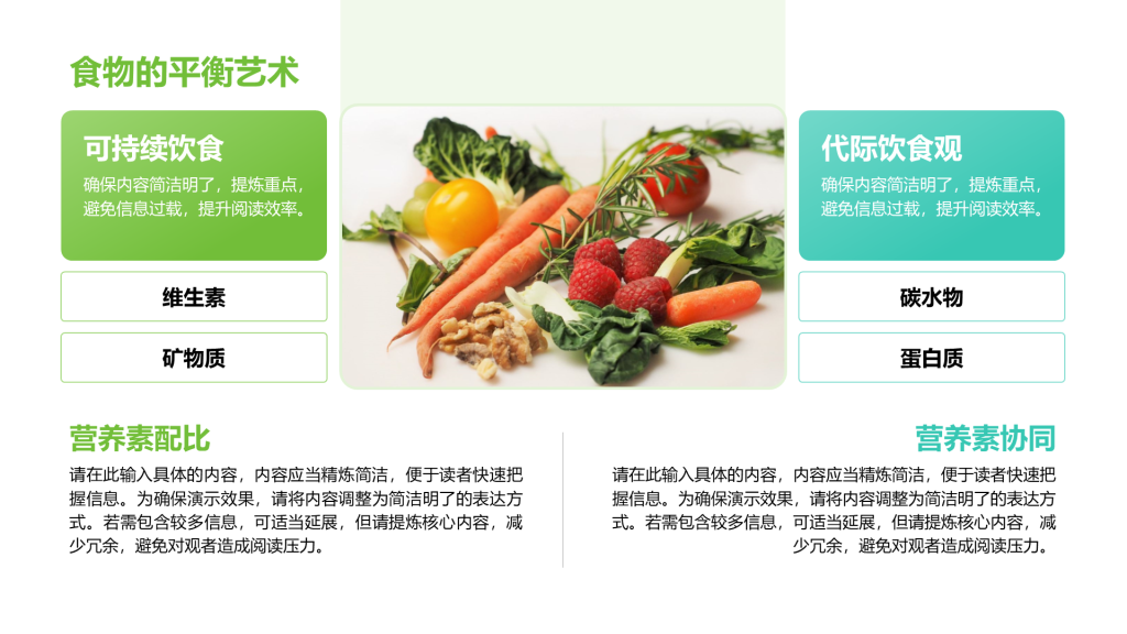 创意风美食PPT列表
