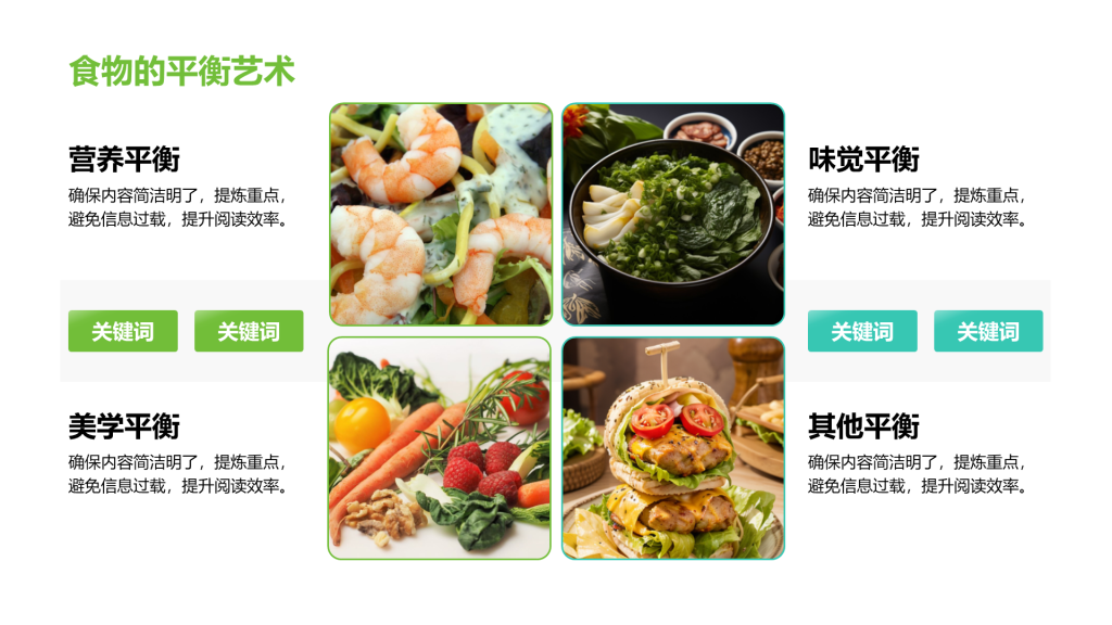 创意风美食PPT列表