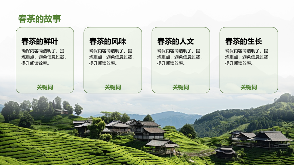 创意风茶叶PPT列表